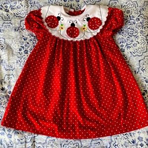 Girls’ Bonnie Jean ladybug dress